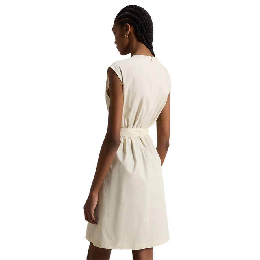 Vestito in popeline di puro cotone con cintura da donna Woolrich | CFWWDR01808867